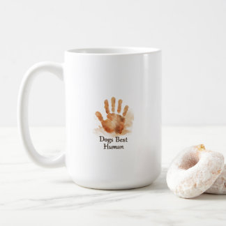 Beste-Hunde-Mensch-Mal-Handabdruck-Tasse Kaffeetasse