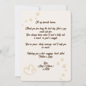 Beste Hunde-Vater-Karten für Fotos Karte (Rückseite)