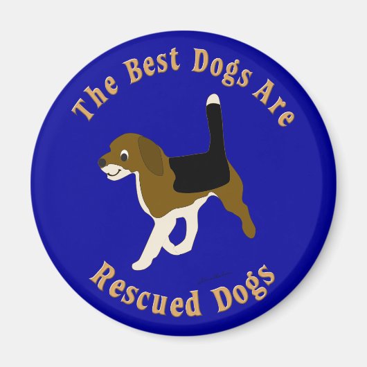 Beste Hunde werden gerettet Beagle) Magnet (Vorne)
