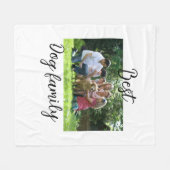 Beste Hundefamilie Mutter Papa Tierfreund Urlaub Fleecedecke (Vorderseite (Horizontal))