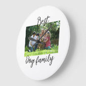 Beste Hundefamilie Mutter Papa Tierfreund Urlaub Große Wanduhr (Winkel)