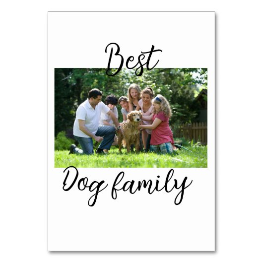 Beste Hundefamilie Mutter Papa Tierfreund Urlaub Tischnummer (Vorderseite)