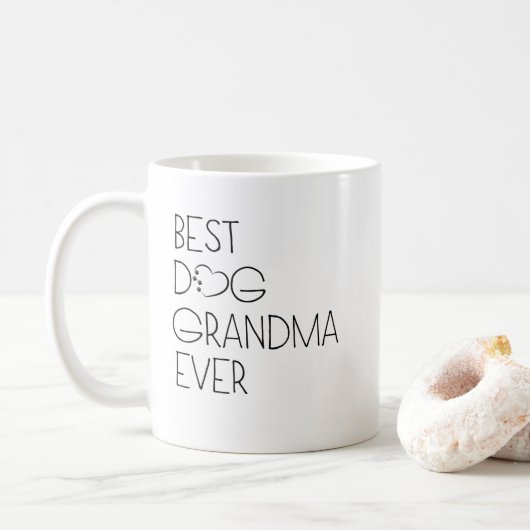 Beste Hundegroßmutter je Großmutter Kaffeetasse (Mit Donut)