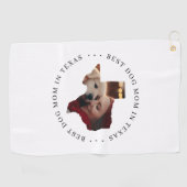 Beste Hundemama in Texas Benutzerdefiniertes Foto Golfhandtuch (Horizontal)