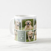 Beste Hundemutter 4 Foto-Collage Sagegrün Kaffeetasse (Vorderseite Links)
