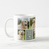 Beste Hundemutter 4 Foto-Collage Sagegrün Kaffeetasse (Links)