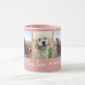Beste Hundemutter Aller Pet 5 Foto Collage Rosa Tasse (Zentrum)
