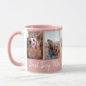Beste Hundemutter Aller Pet 5 Foto Collage Rosa Tasse (Links)