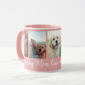 Beste Hundemutter Aller Pet 5 Foto Collage Rosa Tasse (Vorderseite Links)
