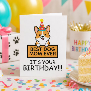 Beste Hundemutter Aller Zeiten Corgi Geburtstag Karte