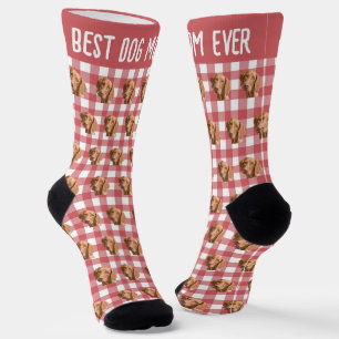Beste Hundemutter Aller Zeiten Haustierfoto auf Ro Socken