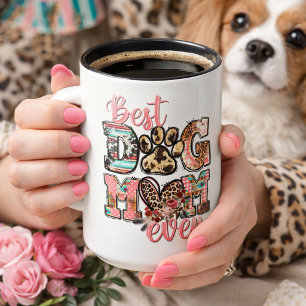 Beste Hundemutter Aller Zeiten Lettering mit Pfote Tasse