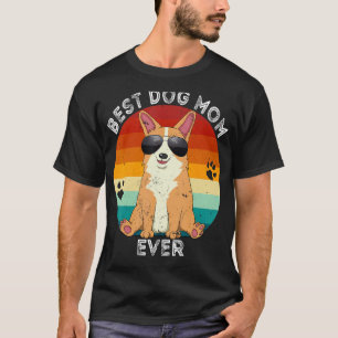 Beste Hundemutter Aller Zeiten Regenbogen Retro Co T-Shirt