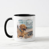Beste Hundemutter Benutzerdefiniertes Foto Abgenut Tasse (Links)