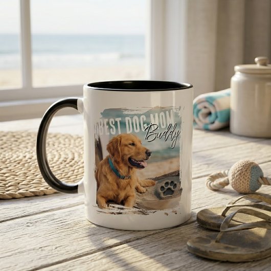 Beste Hundemutter Benutzerdefiniertes Foto Abgenut Tasse