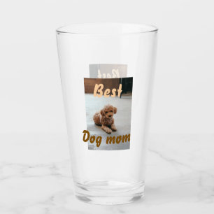 Beste Hundemutter braune Pfütze Haustier Hund Katz Glas