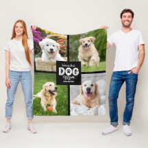 Beste Hundemutter der Welt 4 Fotos auf schwarzer, 