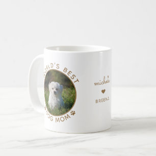 Beste Hundemutter der Welt Gold Personalisierter N Kaffeetasse