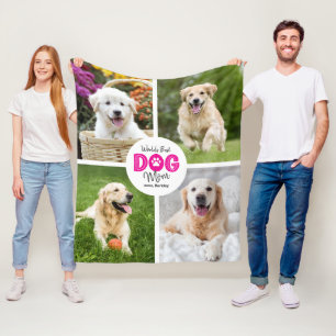 Beste Hundemutter der Welt, individuelles Foto mit Fleecedecke