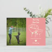 Beste Hundemutter faustfickt Mutter Tageskarte Einladung (Stehend Vorderseite)