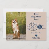 Beste Hundemutter faustfickt Mutter Tageskarte Einladung (Vorderseite)