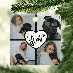 Beste Hundemutter Fotocollage Ornament Aus Metall