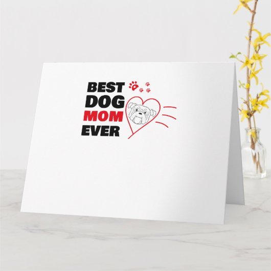 Beste Hundemutter je Karte (Gelbe Blume)