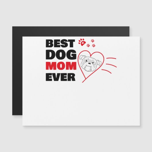 Beste Hundemutter je Magnetkarte (Vorne/Hinten)