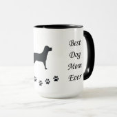 Beste Hundemutter je nach Tasse (VorderseiteRechts)