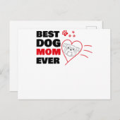 Beste Hundemutter je Postkarte (Vorne/Hinten)