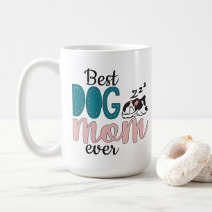 Beste Hundemutter mit niedlichem, gepunkteten Hund Kaffeetasse