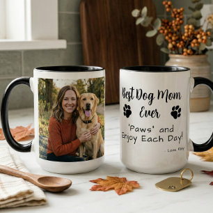 Beste Hundemutter Pfoten Haustier Foto Kaffee Tasse