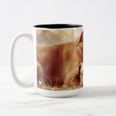 Beste Hundemutter Pitbull Zweifarbige Tasse (Links)