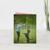 Beste Hundemutter schlägt Mutter Tageskarte Einladung (Rückseite)