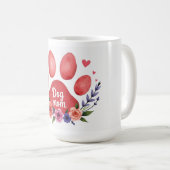 Beste Hundemutter überhaupt – 15 oz Blumen-Tasse Kaffeetasse (VorderseiteRechts)