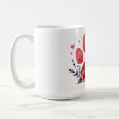 Beste Hundemutter überhaupt – 15 oz Blumen-Tasse Kaffeetasse (Links)