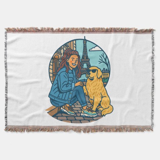 Beste Hundemutter überhaupt in Paris Decke (Vorderseite)