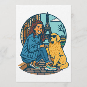 Beste Hundemutter überhaupt in Paris Einladung