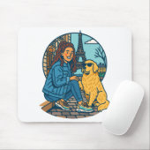 Beste Hundemutter überhaupt in Paris Mousepad (Mit Mouse)
