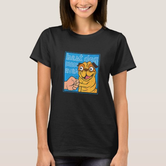 Beste Hundemutter überhaupt Pug   T-Shirt (Vorderseite)