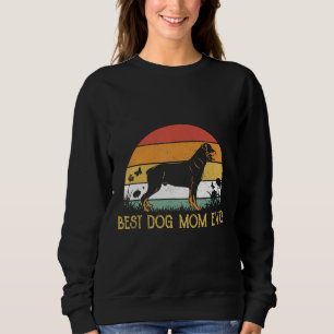 Beste Hundemutter überhaupt Vintage Rottweiler Hun Sweatshirt