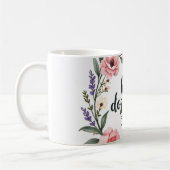 Beste Hundemutter überhaupt – Wasserfarben-Blumen  Kaffeetasse (Links)