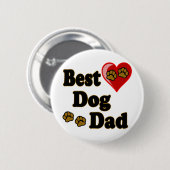 Beste HundeVater-Waren Button (Vorne & Hinten)
