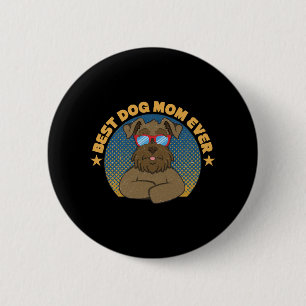 Beste Hündin Mama je Miniatur Schnauzer Button