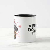Beste Hündin-Mama je Weihnachten Rottweiler-Hund Tasse (Zentrum)