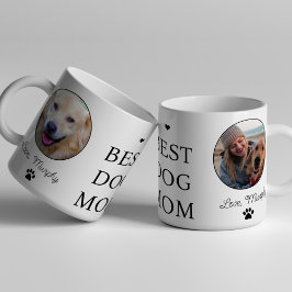 Beste Hündin Mutter 2 Foto Haustier Name personali Kaffeetasse