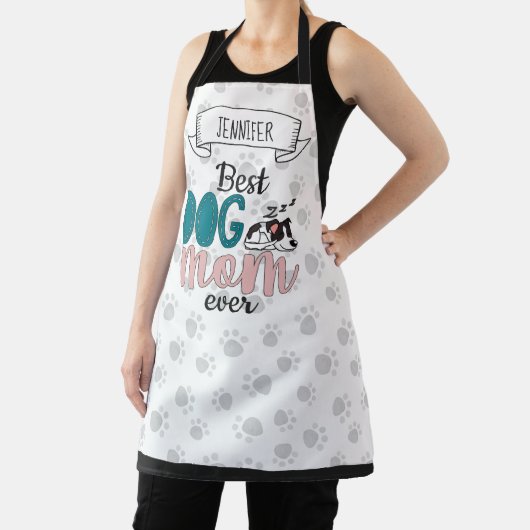 Beste Hundin Mutter je ein toller schlafender Welp Schürze (InSitu)