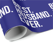 Beste Husband je Navy Geschenkpapier (Rolleneckpunkt)