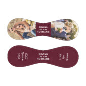 Beste Husband je Personalisierte Fotos Burgundy Baseball (Paneele)