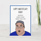 Beste Husband-Jubiläumskarte Karte (Vorderseite)